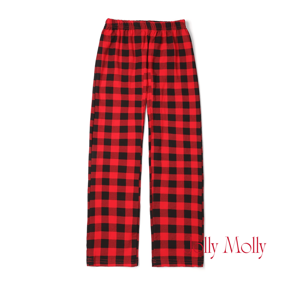 Christmas Red Plaid Pajama Pants With Pockets