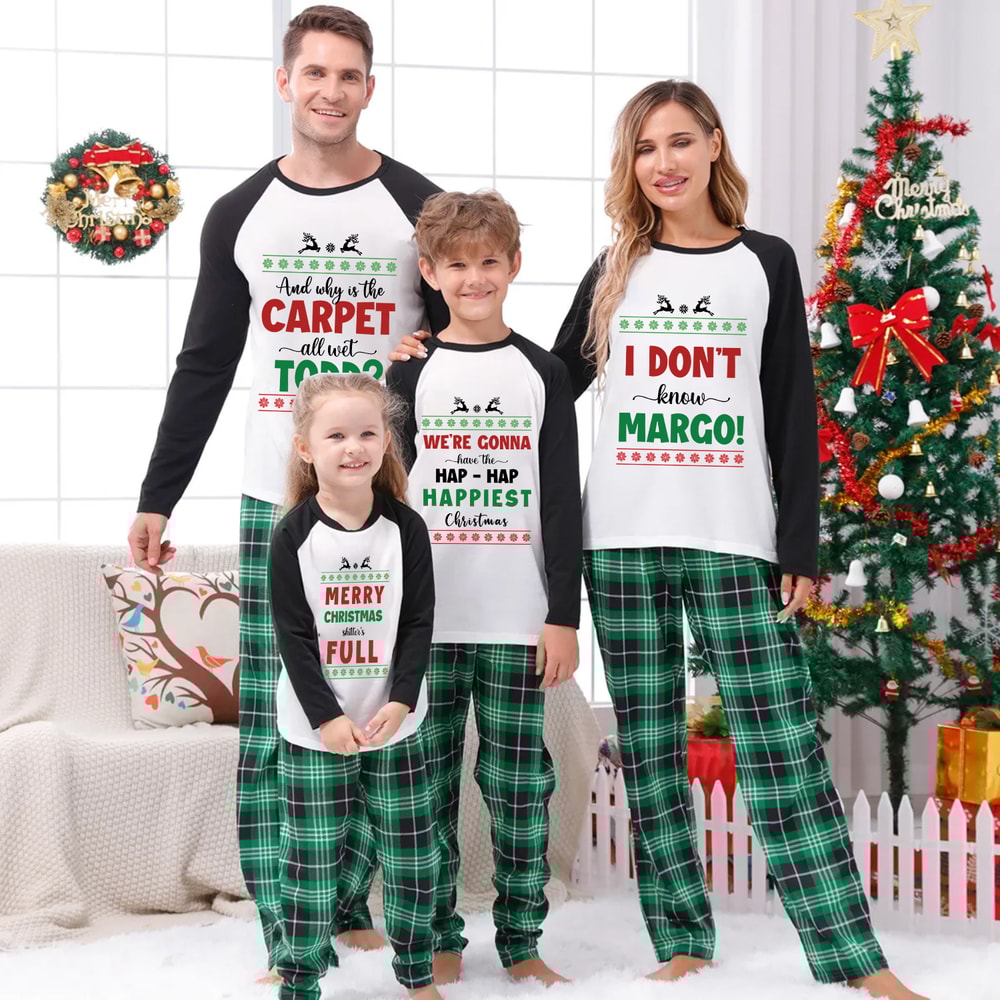 Christmas Vacation Family Matching Pajamas Plaid Set