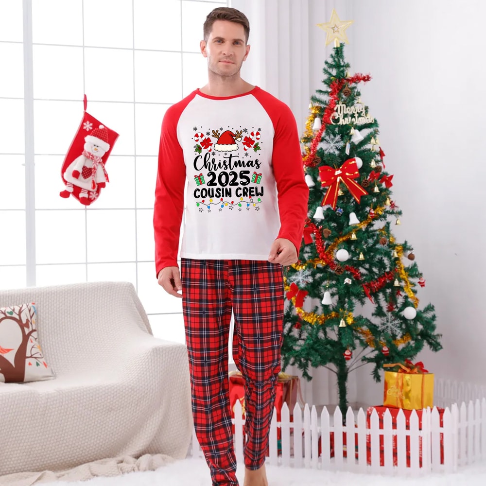 Holiday Cousin Crew 2025 Christmas Matching Family Pajamas