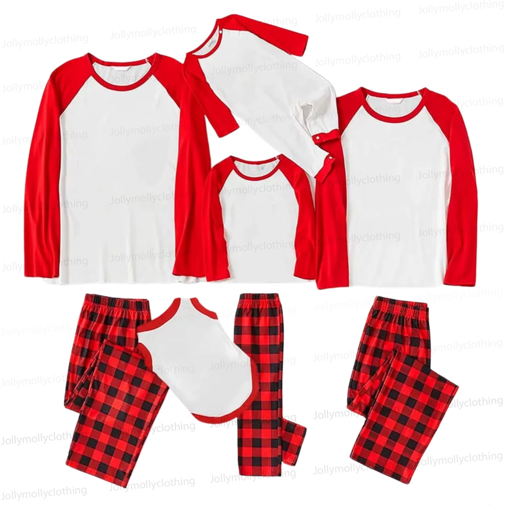 Live Preview Classic Red and White Matching Family Christmas Pajamas