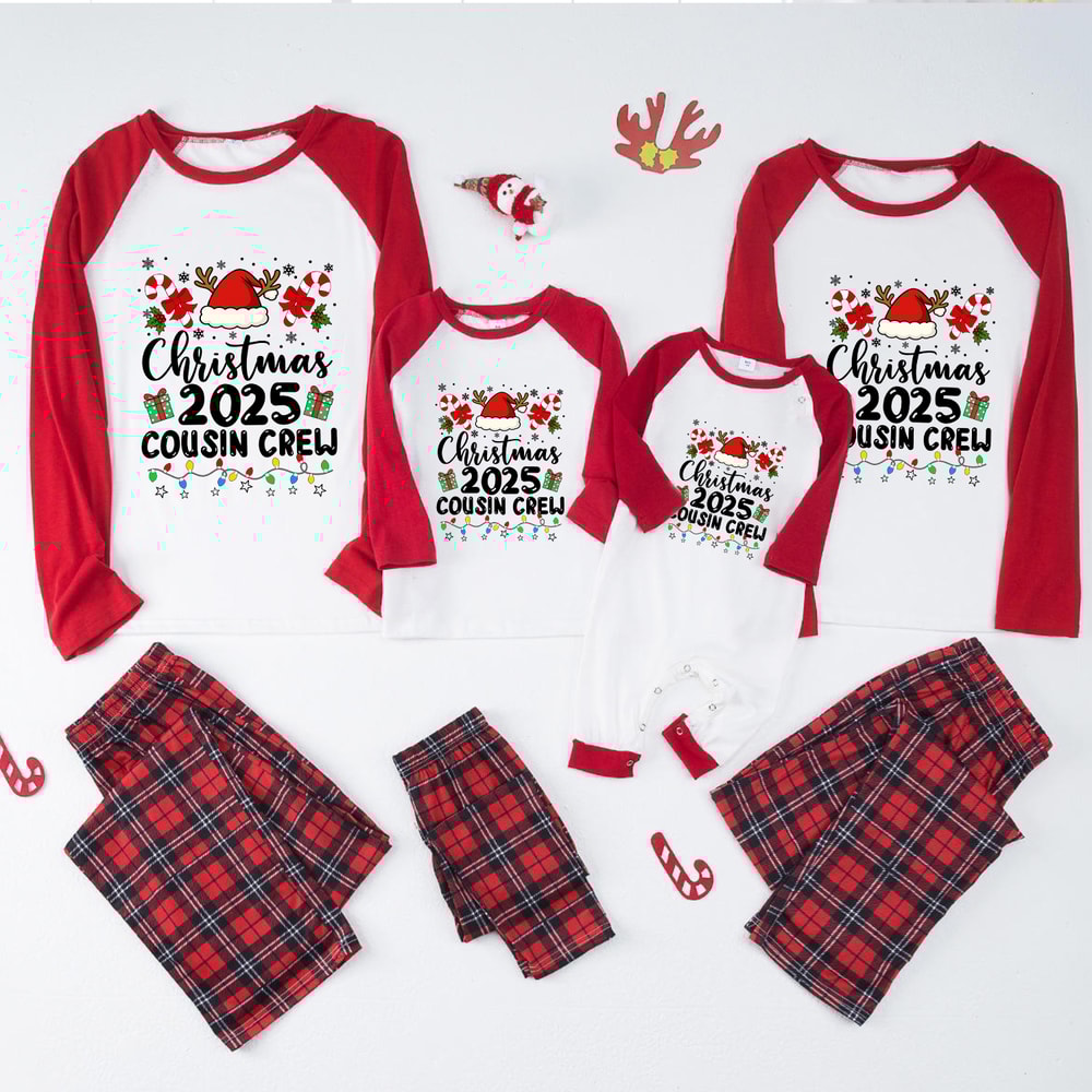 Holiday Cousin Crew 2025 Christmas Matching Family Pajamas