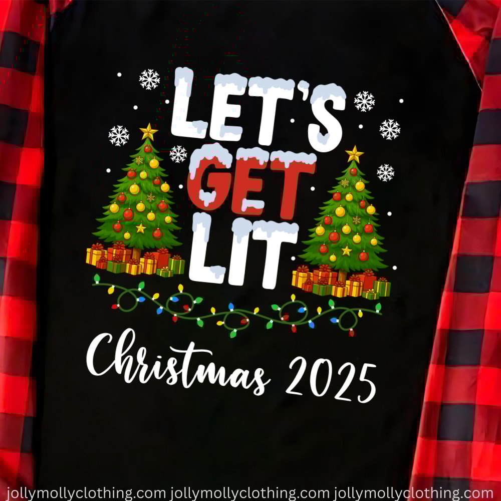 Let's Get Lit Christmas 2025 Family Matching Pajamas