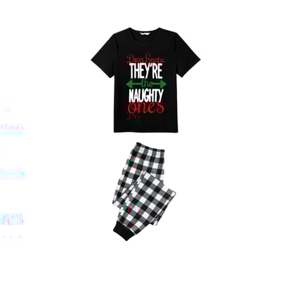 Dear Santa They’re the Naughty Ones Family Matching Pajama Short Sleeve