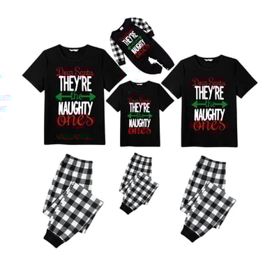 Dear Santa They’re the Naughty Ones Family Matching Pajama Short Sleeve