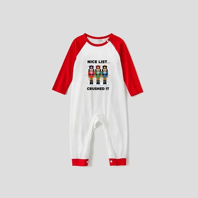 Nice List Crushed It Nutcracker Matching Family Christmas Pajama Set with Pet Shirt