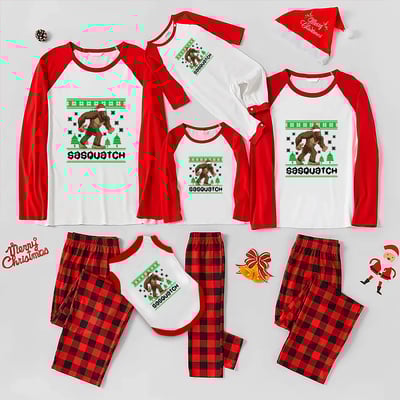 Legendary Sasquatch Family Pajamas Christmas Matching Set Full Sizes