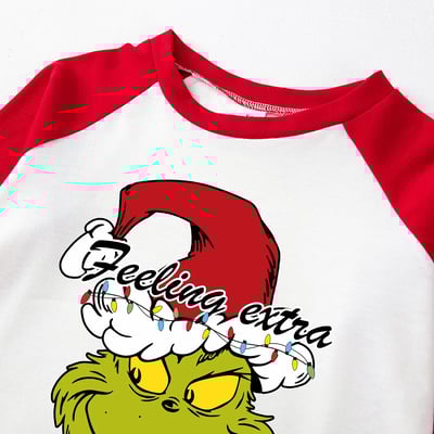 Family Christmas Pajamas Feeling Extra Grinchy Today Red Plaid Matching Holiday Set