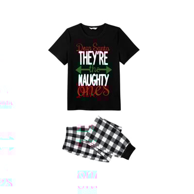 Dear Santa They’re the Naughty Ones Family Matching Pajama Short Sleeve