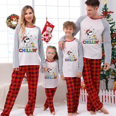  Colorful Chillin Peanuts Christmas Family Pajamas