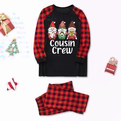 Cousin Crew Gnomes Christmas Plaids Family Matching Pajamas