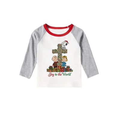 Joy To The World Peanuts Nativity Christmas Family Matching Pajamas