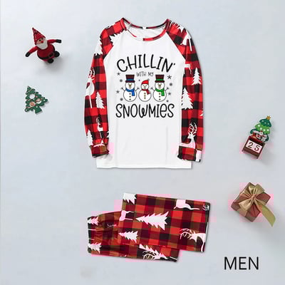 Chillin' with the Snowmies Christmas Family Matching Pajamas Set