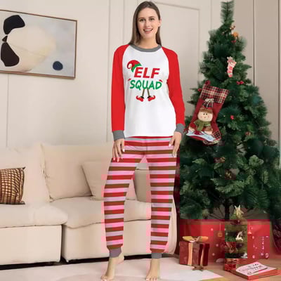 Matching Elf Squad Christmas Pajamas for the Whole Family