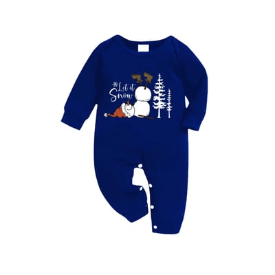 Blue Snowman Family Matching PJs for Adults Kids & Pets
