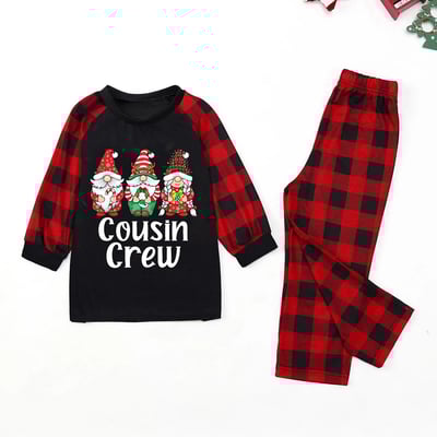 Cousin Crew Gnomes Christmas Plaids Family Matching Pajamas