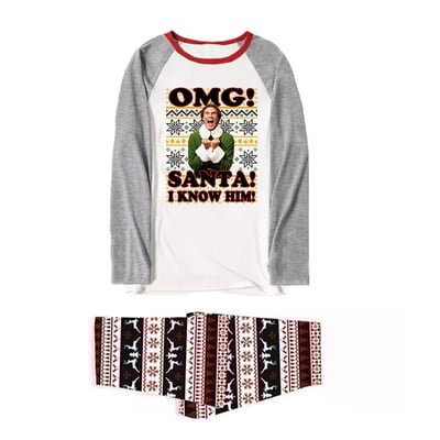 OMG Santa I Know Him Matching Family Christmas Pajama Set