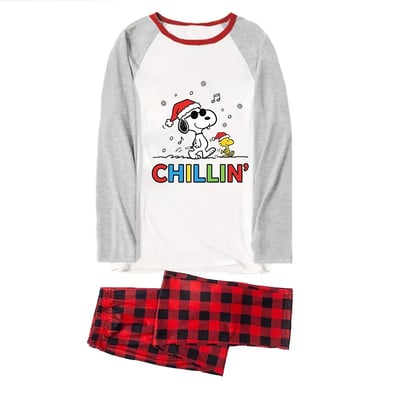  Colorful Chillin Peanuts Christmas Family Pajamas
