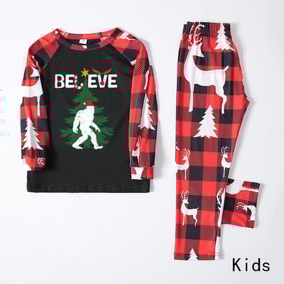 Believe Bigfoot Matching Family Christmas Pajamas
