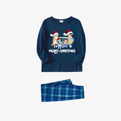 Bluey Character Merry Christmas Design Family Matching Pajamas 