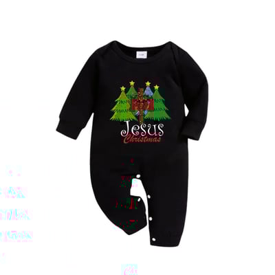 Black Jesus Christmas Family Matching Pajamas with Green Plaid Pants