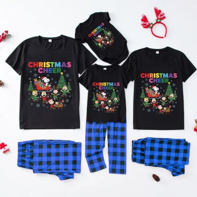 Peanuts Christmas Cheer Colorful Print Family Pajamas
