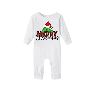 Festive Green Sneaky Character Family Matching Pajama Set