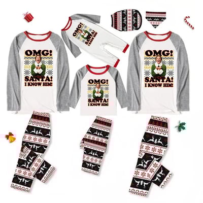 OMG Santa I Know Him Matching Family Christmas Pajama Set