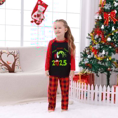 Grinch 2025 Stink Stank Stunk Family Matching Christmas Pajamas Plaid Set