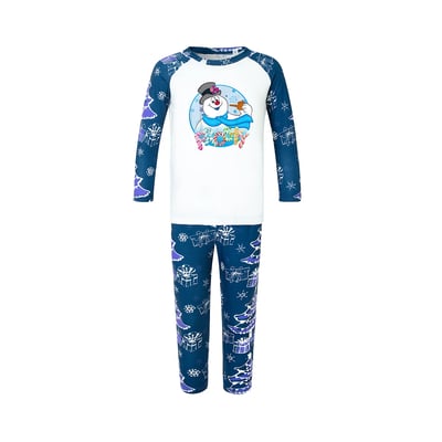 Frosty The Snowman Christmas Blue Matching Pajamas