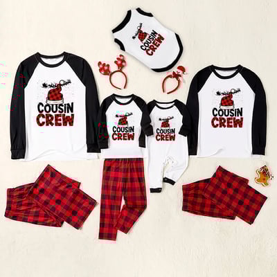 Cousin Crew Christmas Pajama Set Red Plaid Family Matching Outfits