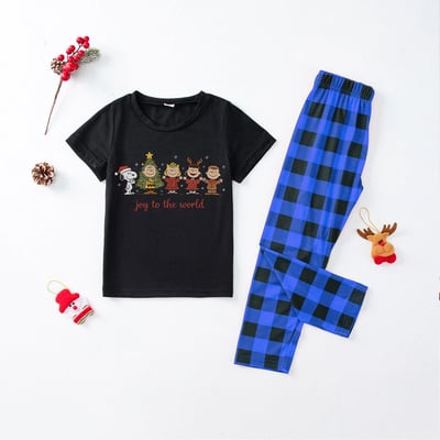 Joy To The World Peanuts Christmas Family Pajamas