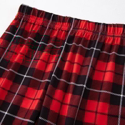 Red Plaid Merry Christmas Santa Family Matching Pajamas
