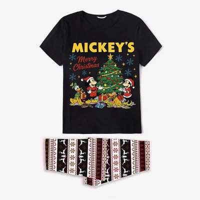 &nbsp;Disney Mickey Merry Christmas Family Matching Pajama Set