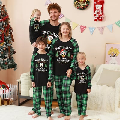 Disney Most Likely To Personalized Christmas Family Pajamas Set