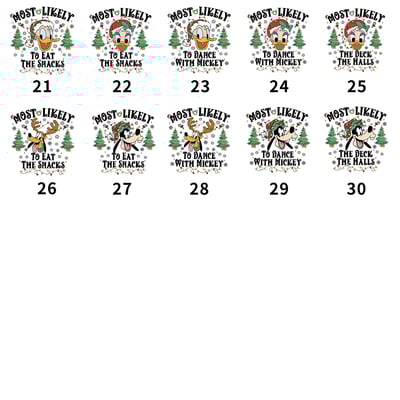 Personalized Disney Most Likely To Pajamas Christmas Family PJs Sets