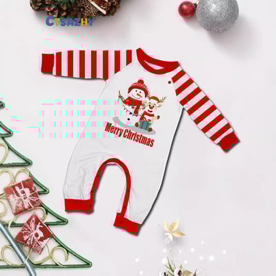 Red & White Striped Merry Christmas Family Matching Pajama Set