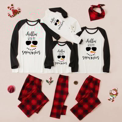 Chillin' with my Snowmies Matching Pajamas for the Whole Family and Pets