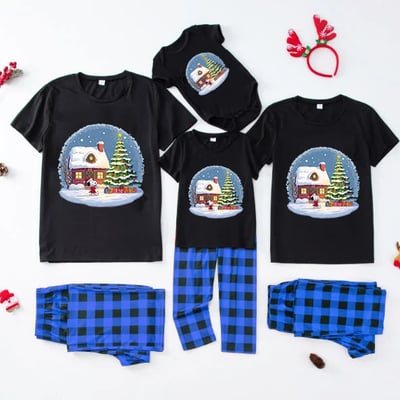 Peanuts Crystal Ball Christmas Family Matching Pajamas