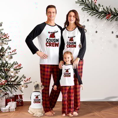 Cousin Crew Christmas Pajama Set Red Plaid Family Matching Outfits