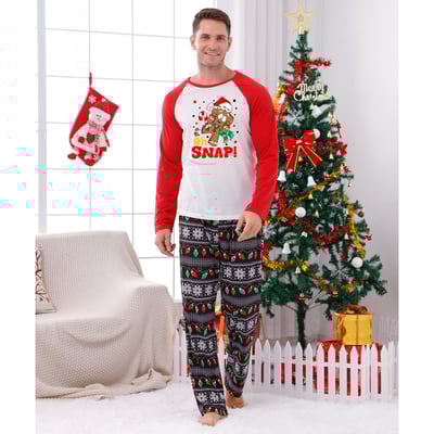 Dog And Family Christmas Pajamas With Cute Gingerbread Oh Snap