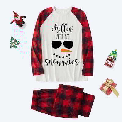 Chillin' with the Snowmies Family Christmas Matching Pajamas
