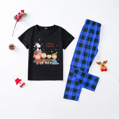 Peanuts Holiday Happiness Family Christmas Matching Pajamas 