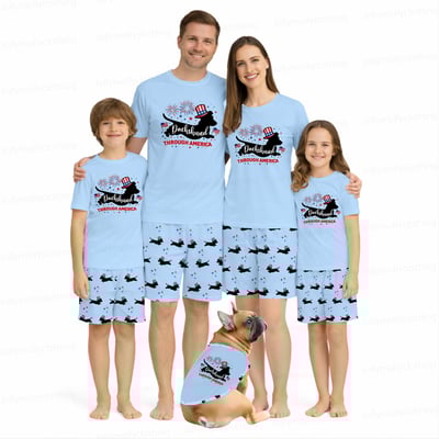 4th of July Funny Dachshund Short Matching Pajamas 