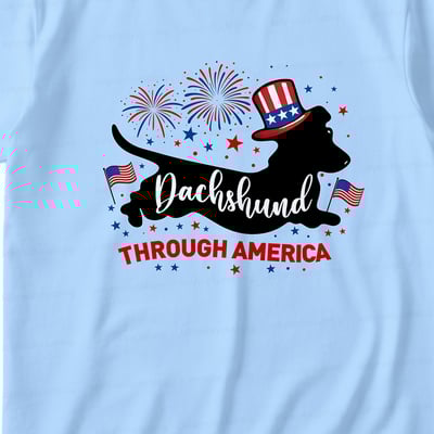 4th of July Funny Dachshund Short Matching Pajamas 