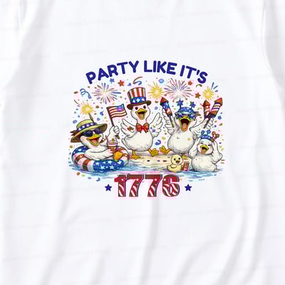 Party Like It’s 1776 Funny Duck Family Matching Pajamas Short Set