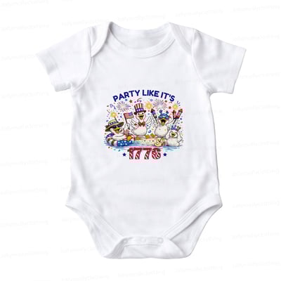 Party Like It’s 1776 Funny Duck Family Matching Pajamas Short Set