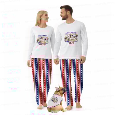 Patriotic Duck Family Matching Pajamas Party Like It’s 1776 Set