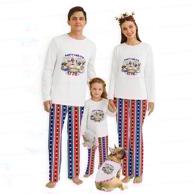 Patriotic Duck Family Matching Pajamas Party Like It’s 1776 Set