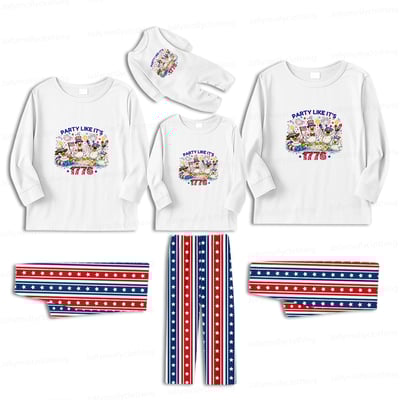 Patriotic Duck Family Matching Pajamas Party Like It’s 1776 Set