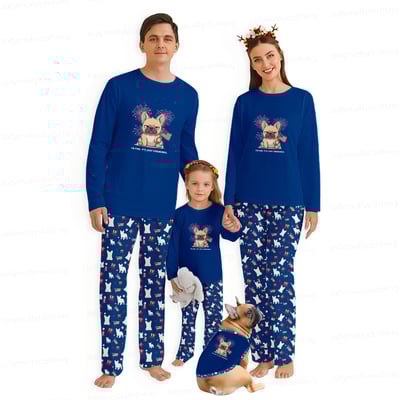 I’m Fine It’s Just Fireworks French Bulldog Family Matching Pajamas 4th of July